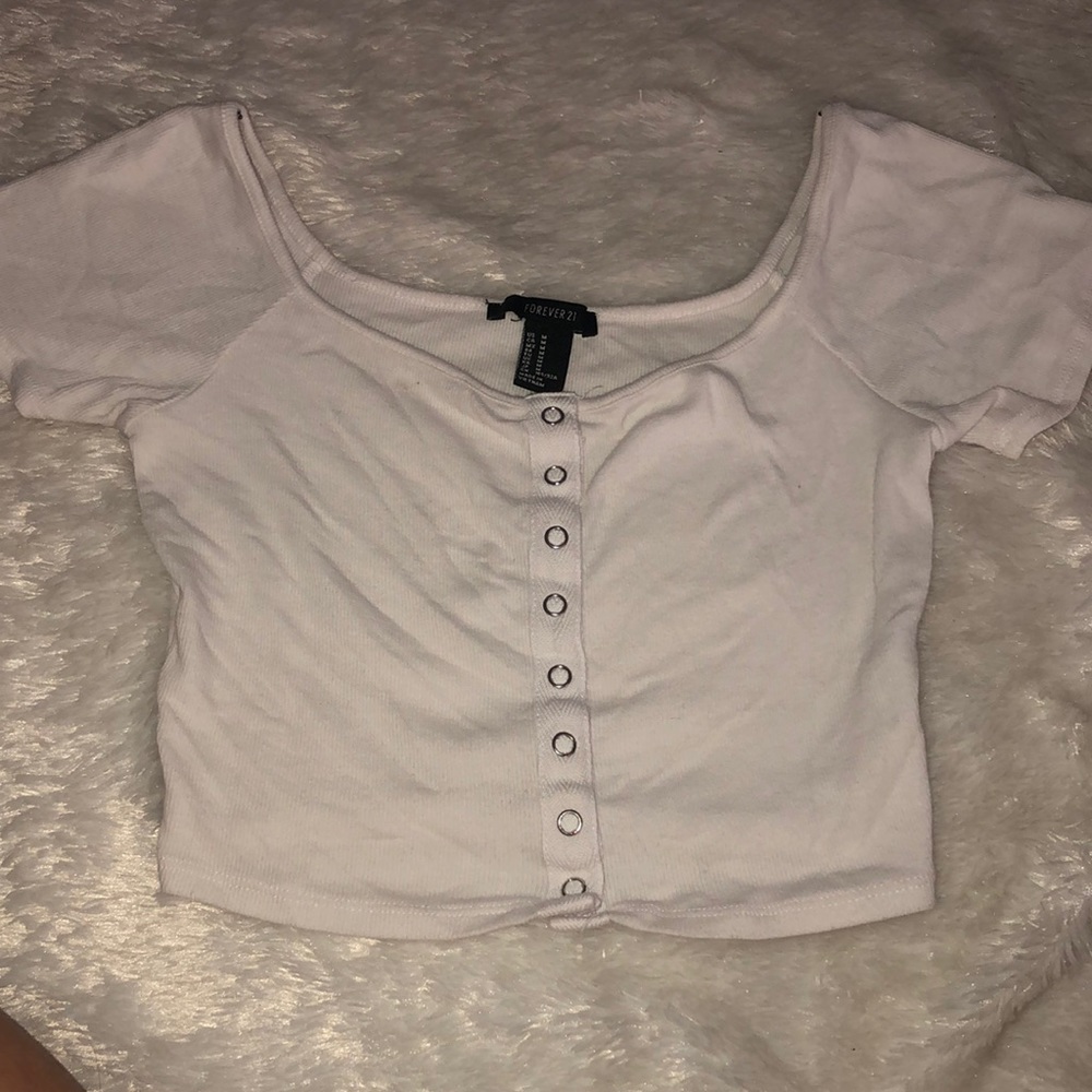 White crop top